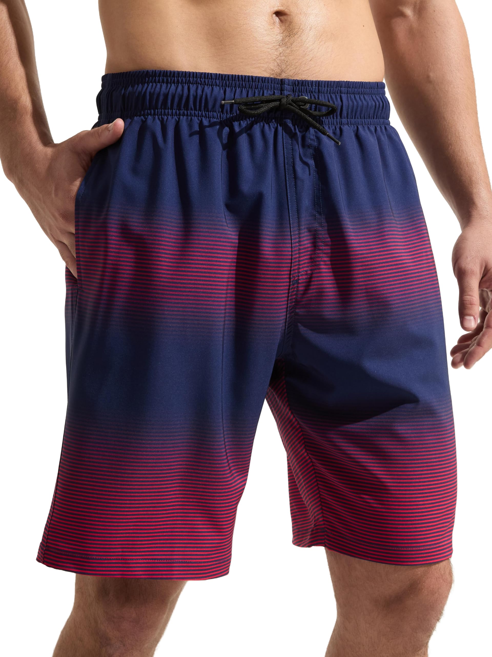 Arcweg Herren Badehose Lange Badeshorts Bedruckt Schnelltrocknend Elastischer Bund Leichte Schwimmhose Boardshorts Für Männer Strandurlaub & Freizeit S-XXL