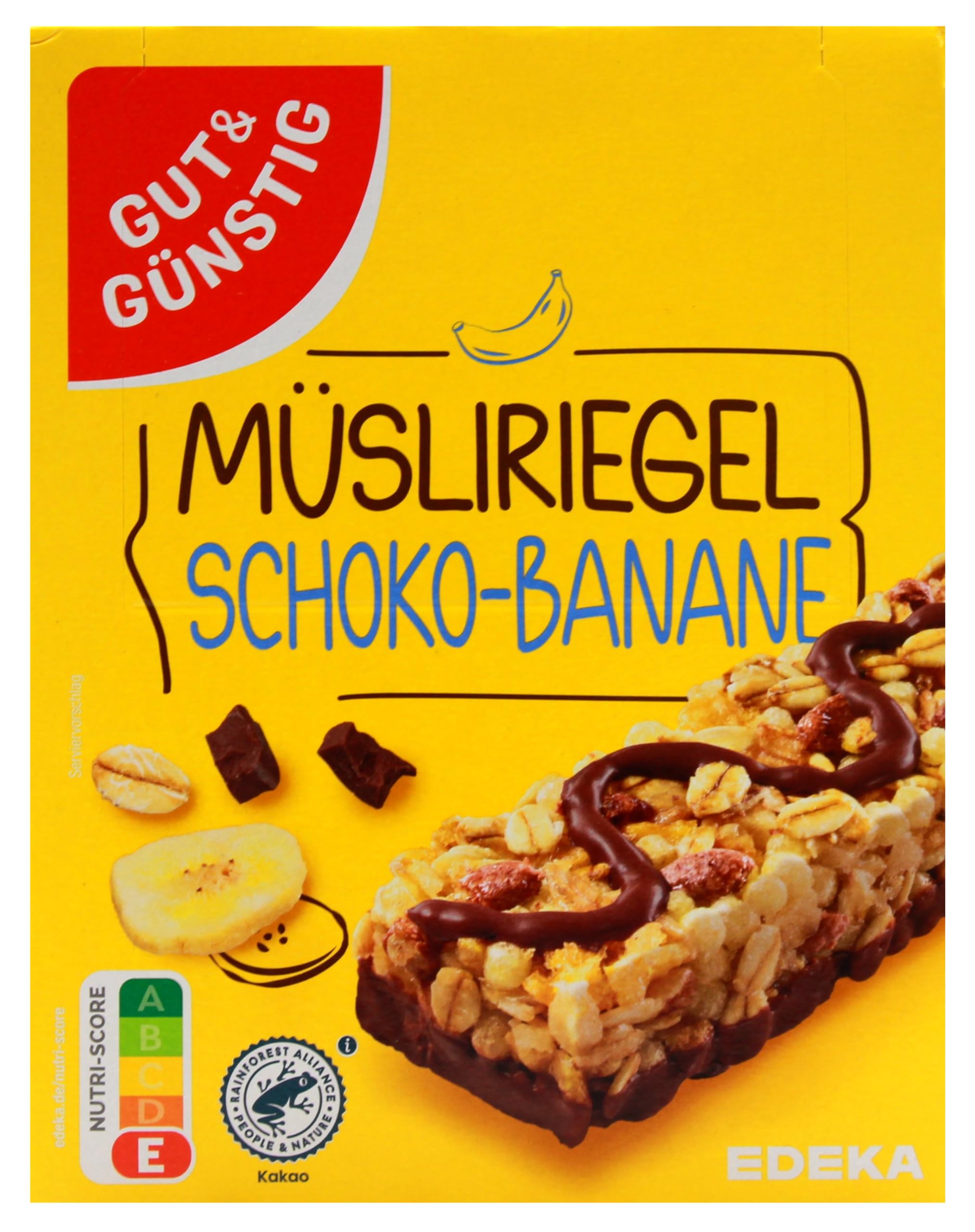 Gut & Günstig Crunchy Time Out Schoko-Banane-Müsliriegel, 9er Pack (9 x 200g)