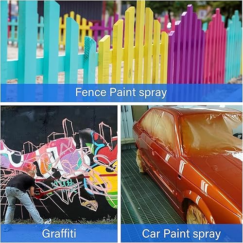 Miniatura 7 de BANG4BUCK HVLP - Pistola pulverizadora de pintura automática con 4 boquillas con puntas de líquido de 0.055 in, 0.067 in, 0.079 in, 0.098 in, taza