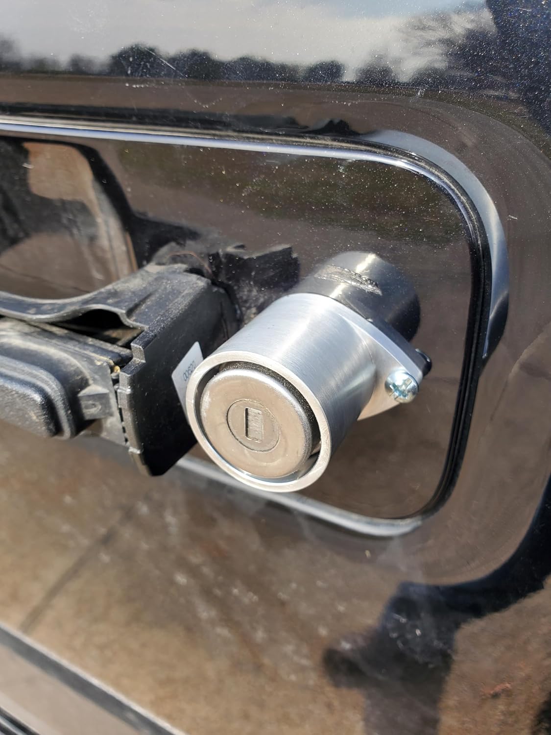 Compatible with Ford f150 f250 f350 Series Door Lock cylinders Door Lock Cylinder Block Off - Anti Theft Feature (Key Hole Accessible), Silver