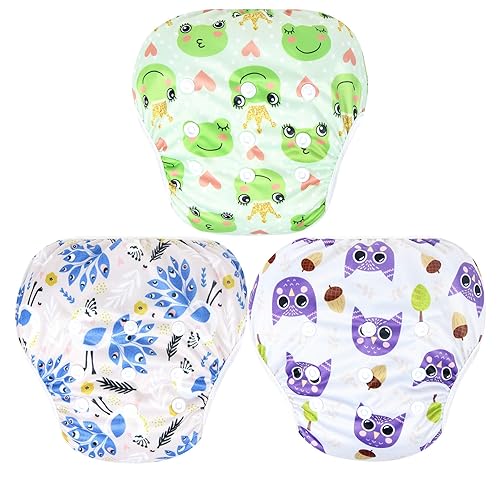 Leekalos Pañales de natación reutilizables ajustables para niños y niñas, pañales de natación para regalos de baby shower y lecciones de natación,
