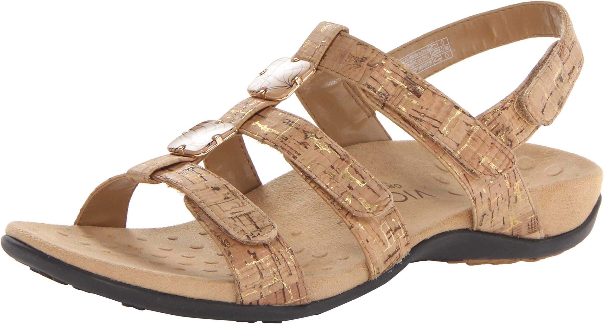 VionicWomen's Women's Rest Amber Backstrap Sandal - Ladies Adjustable Walking Sandals with Concealed Orthotic Arch Support