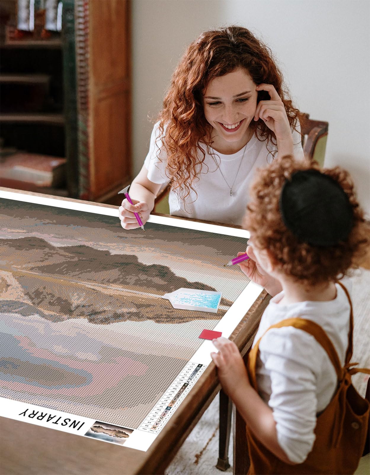 Instarry DIY 5D Diamond Painting Grandi Dimensioni Cielo di Paesaggio Decorazione per Casa e Pareti 120x60 cm