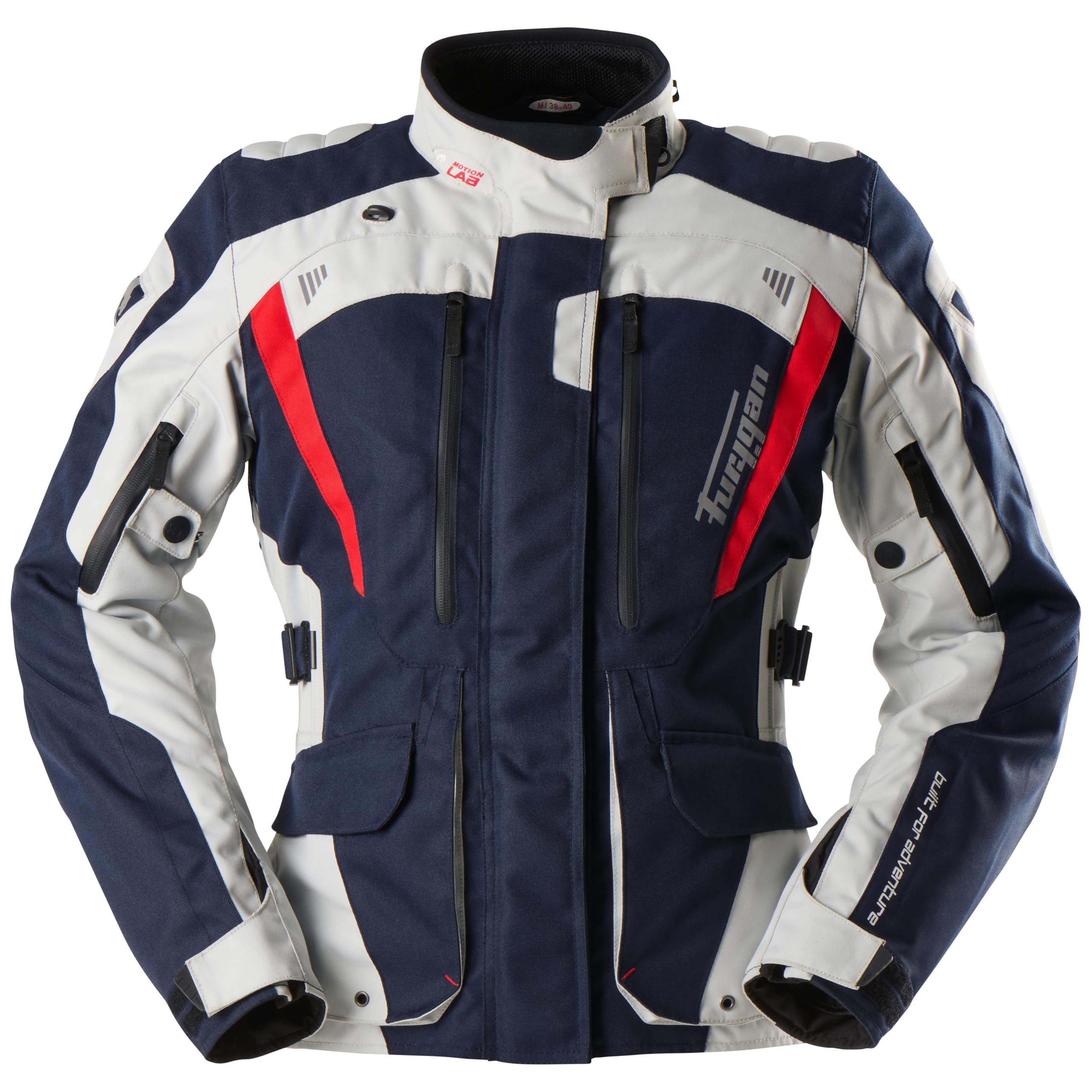 Furygan Apalaches Lady Evo Apalaches lady Evo – Veste Moto Homme Toutes Saisons – Imperméable, Respirante – Protections D3O – Doublure Thermique Amovible – 12 Poches Femme