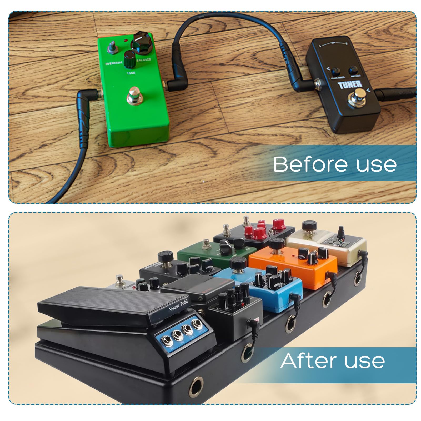 Pedalera de Efectos para Guitarra Eléctrica Montaje Seguro de Pedal, Material Pe Resistente y Diseño Ligero Fácil de Transportar para Músicos en Transporte y Ensayos