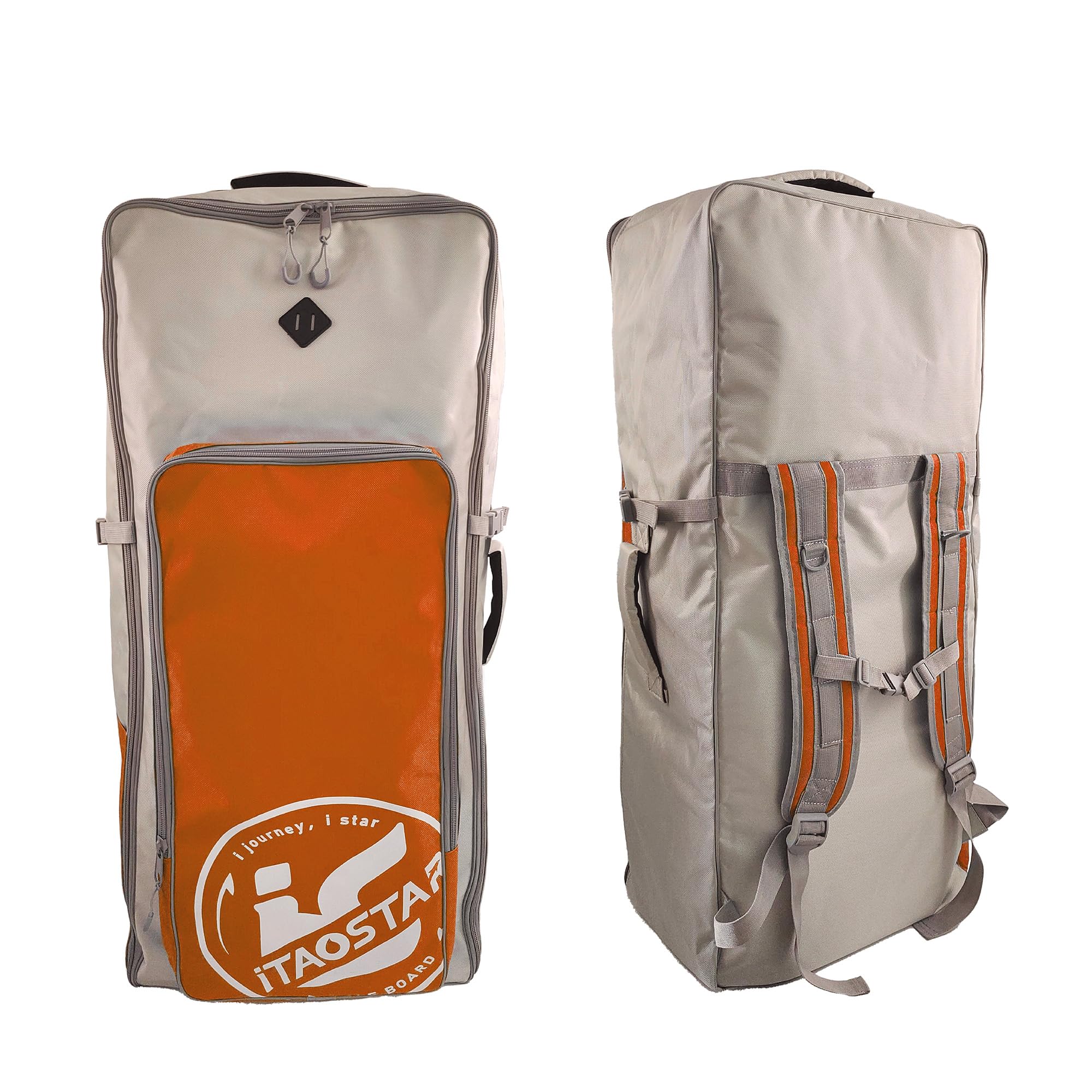 iTAOSTAR 120L Paddle Board Backpack with front pocket, paddleboard bag with 1680D cloth, SUP bag with top and side handles, adjust strap for convenient travel transfer, paddle board accessories