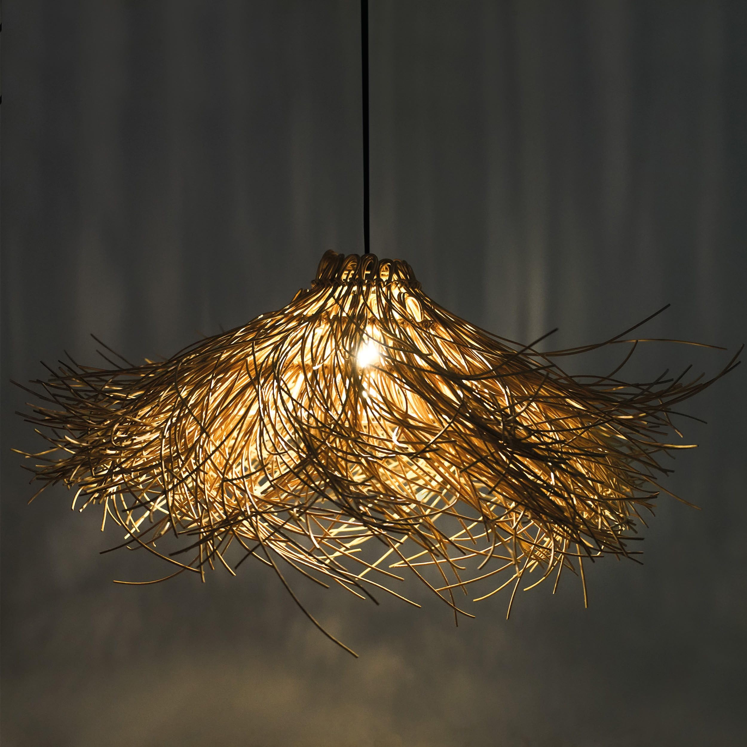 Esotec Solar LED Hängeleuchte Alexandria, Boho Stil, Polyrattan, Solarlampe, Wintergarten, LED-Lampenschirm, Deckenlampe, outdoor, außen, wetterfest, 2800K, Höhe 20cm, IP44, 102251