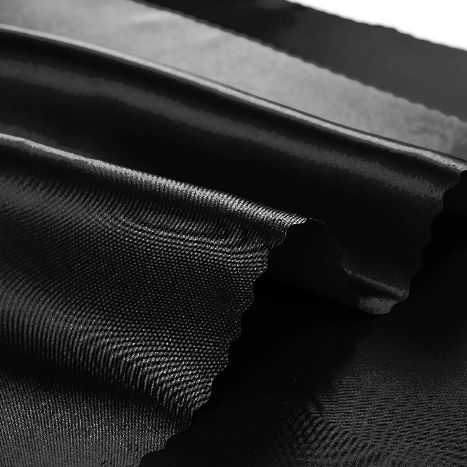 Horbaunal Satin-Servietten, 50,8 x 50,8 cm, mit Blumenrändern, Schwarz, 100 Stück | Quadratische Dinner-Servietten, weiche Stoffservietten für Partys, Hochzeiten, Events