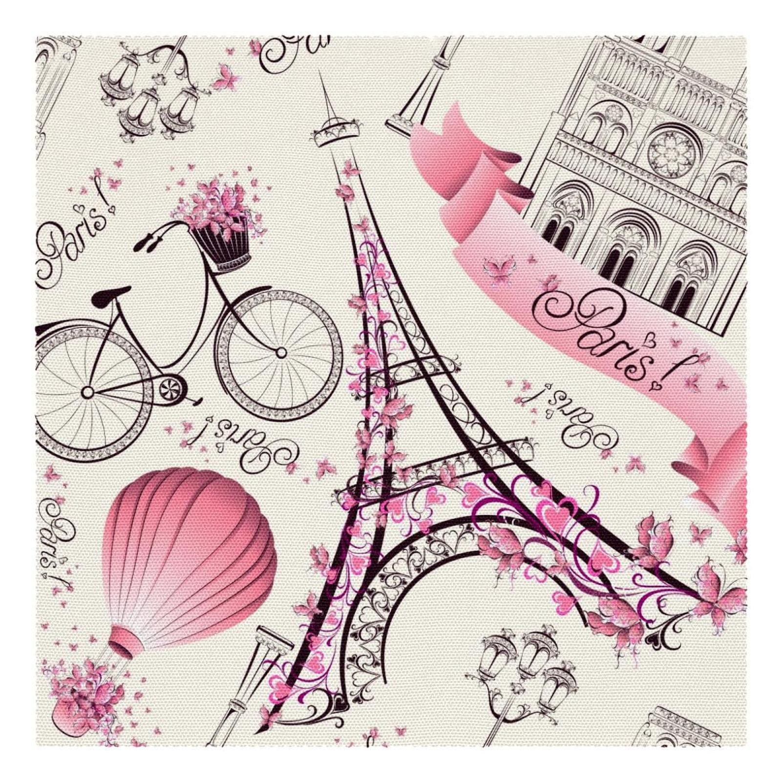 Sets de table sans couture Paris lot de 4 pièces lavables 30x30 cm