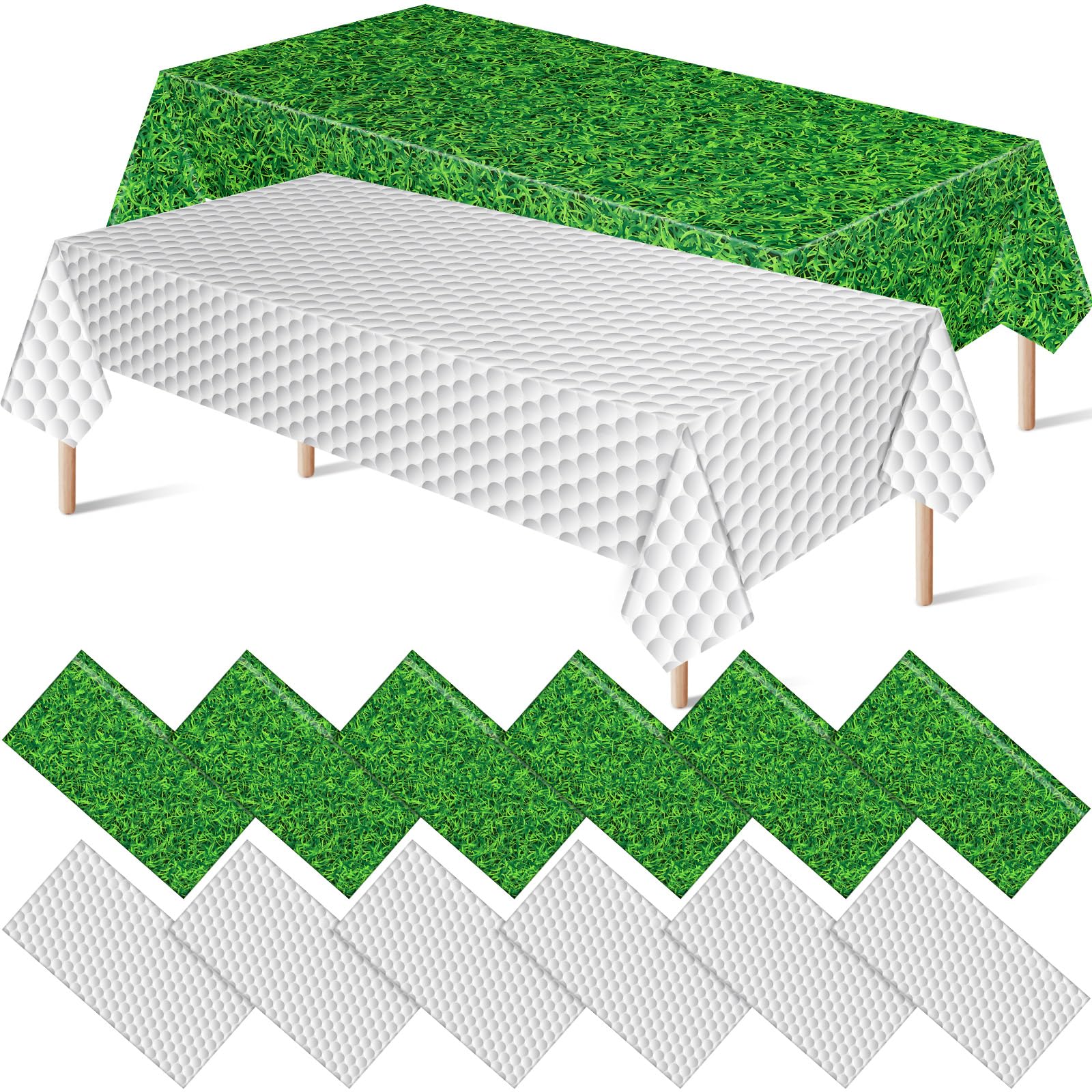 Nappe de golf jetable plastique pour décoration anniversaire buffet et table de fête 137x274