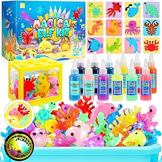 Water Elf Gelz, Craft Set Children from 6 7 8 9 Years Squishy Make Yourself Toy from 5-10 Years Girls Boys Gift 6-12 Years Water Animals DIY Crafts Girls Creative Water Beads for Children
