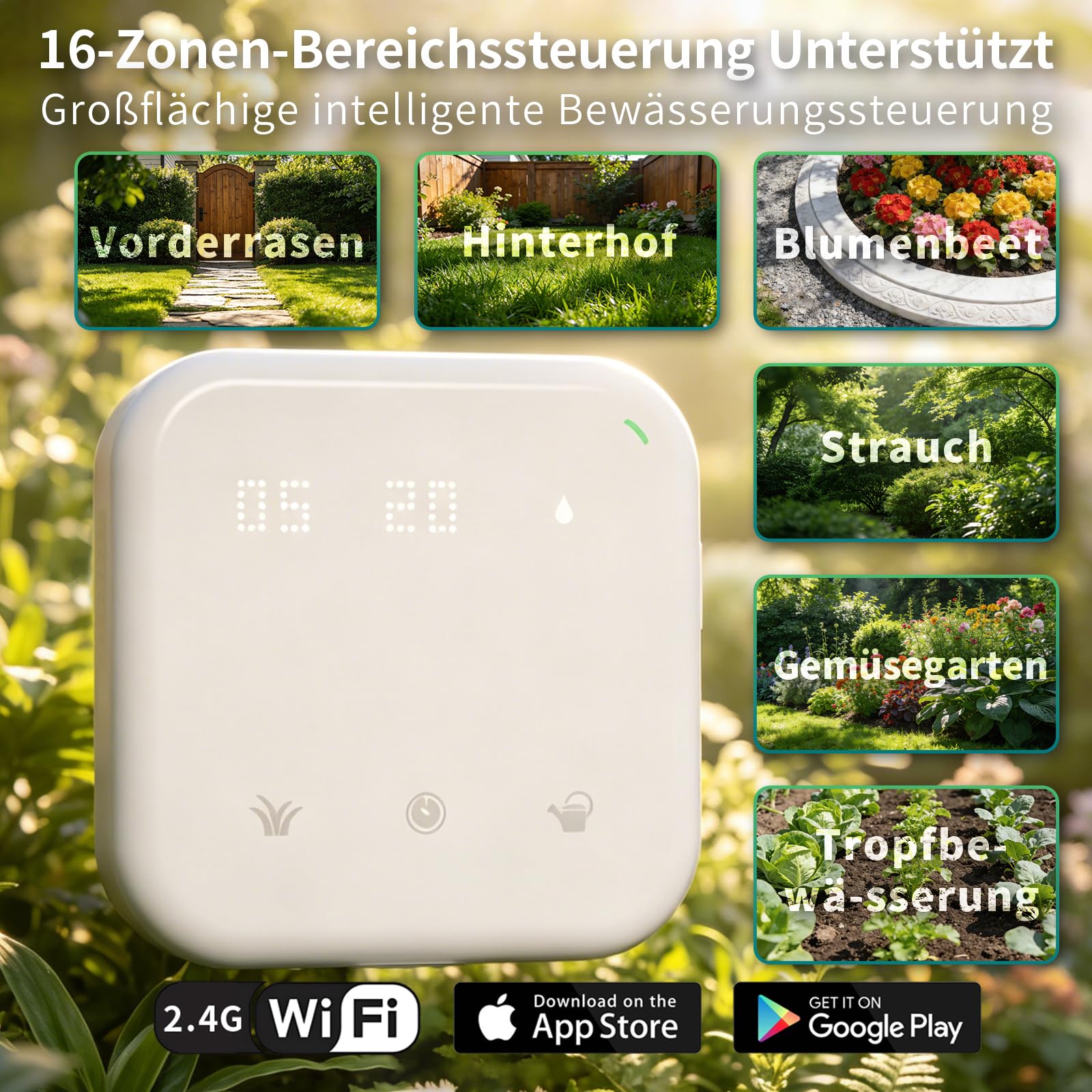 Netro Spark 16 Zonen Bewässerungscomputer WLAN App-Steuer Für Rasen Garten