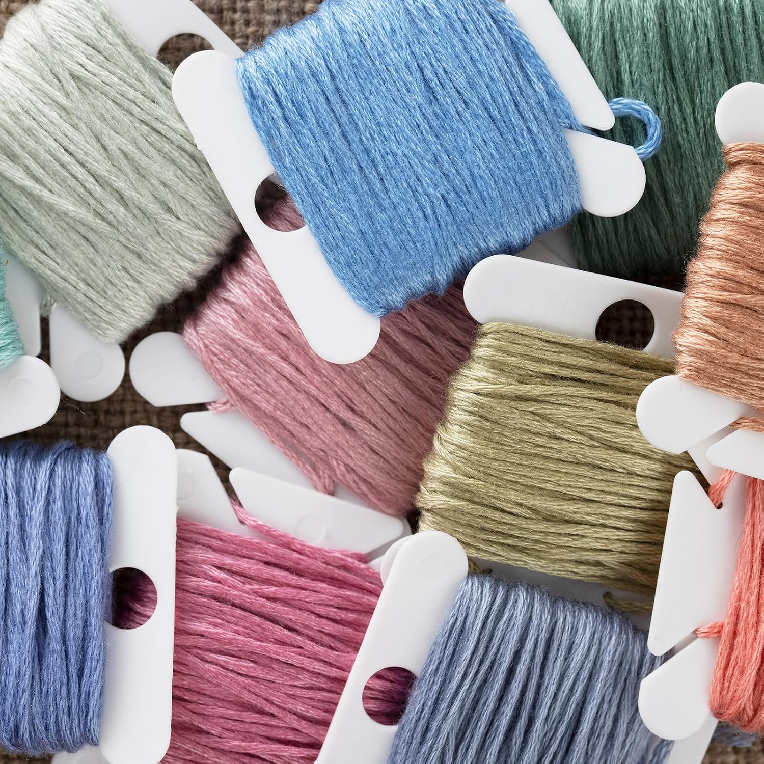 Embroidery Floss Thread Organizer,Bobbin Winder,Embroidery Floss Bobbins Thread Holder Storage,1 Removable 24 Compartments with 150 Floss Bobbins and 2 Sheet Stickers for Craft DIY Thread Sewing
