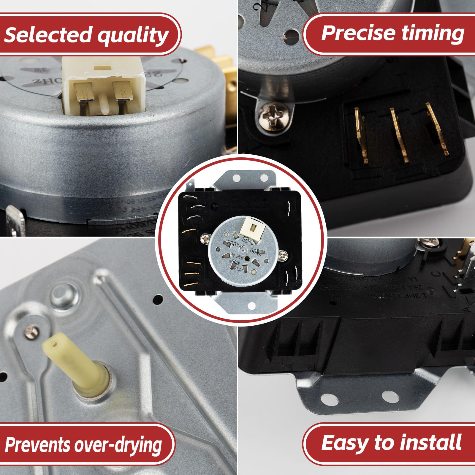 W10185982 Dryer Timer Replacement For Whirlpool, Maytag, Kenmore & More | Replaces AP6016541, PS11749831