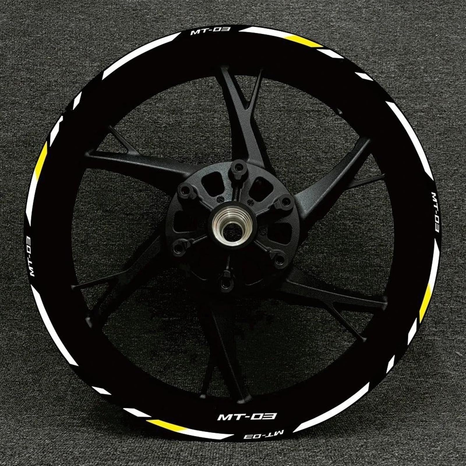 Stickers Motorcycle Wheel Stickers Night Reflective Decorative Rim for Yamaha MT-03 MT 03 Mt03(Style 2)