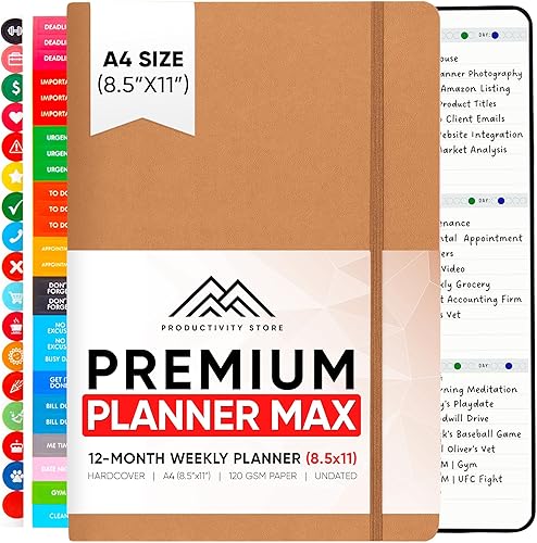 Miniatura 1 de La mejor agenda 2023  Agenda diaria, semanal y mensual 2023 de 8.5 x 11 pulgadas  Agenda de objetivos, negocios y productividad sin fecha con lista