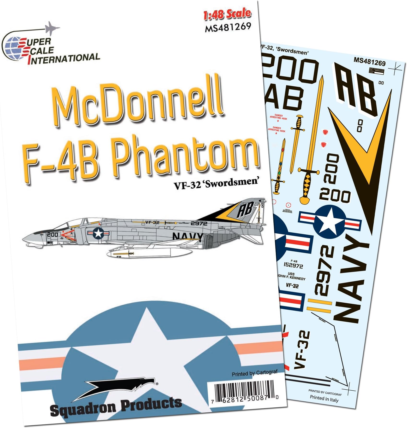 Superscale USA F-4B of VF-32 Swordsmen Decals