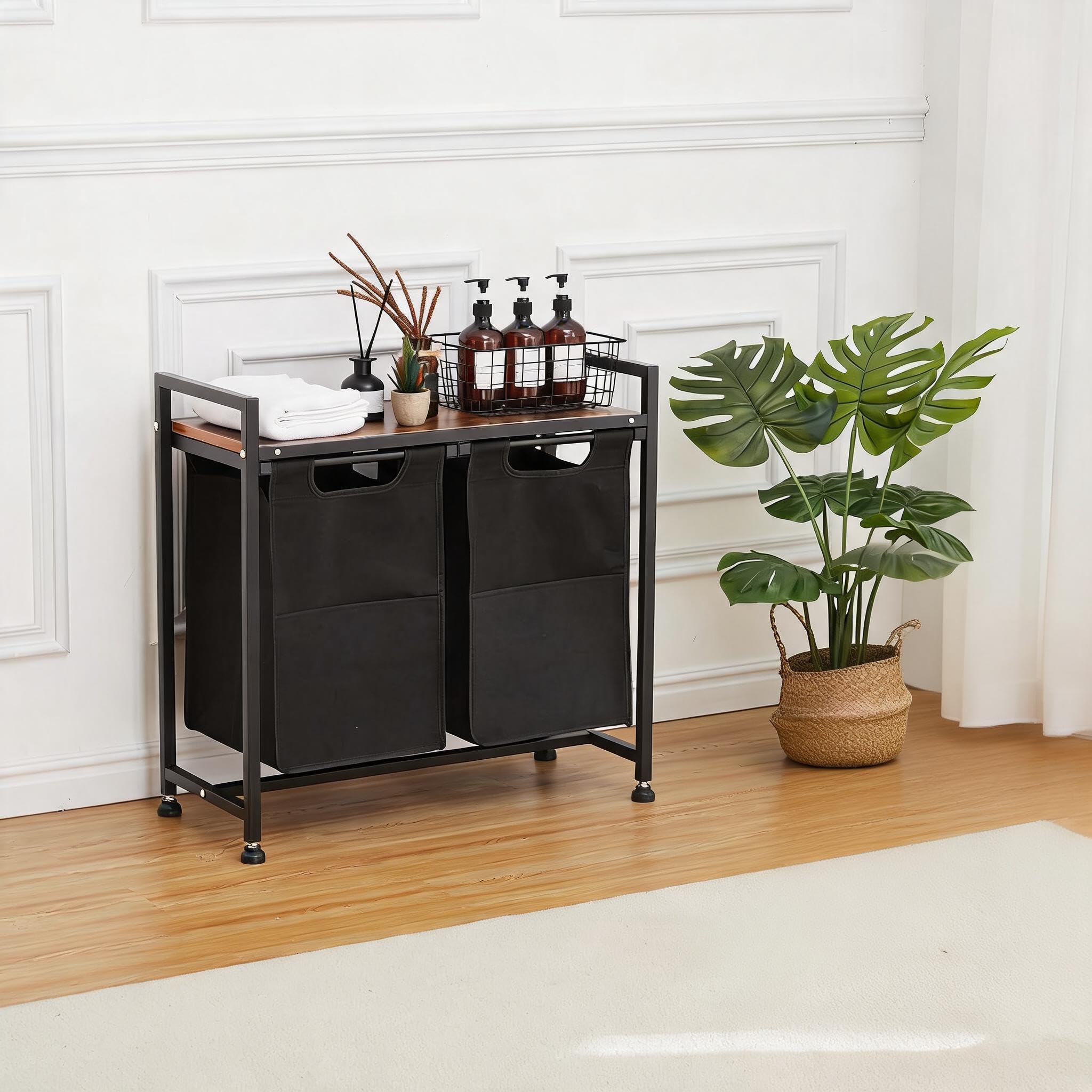 GarveeTech Laundry Basket with 2 Compartments, Laundry Hamper
