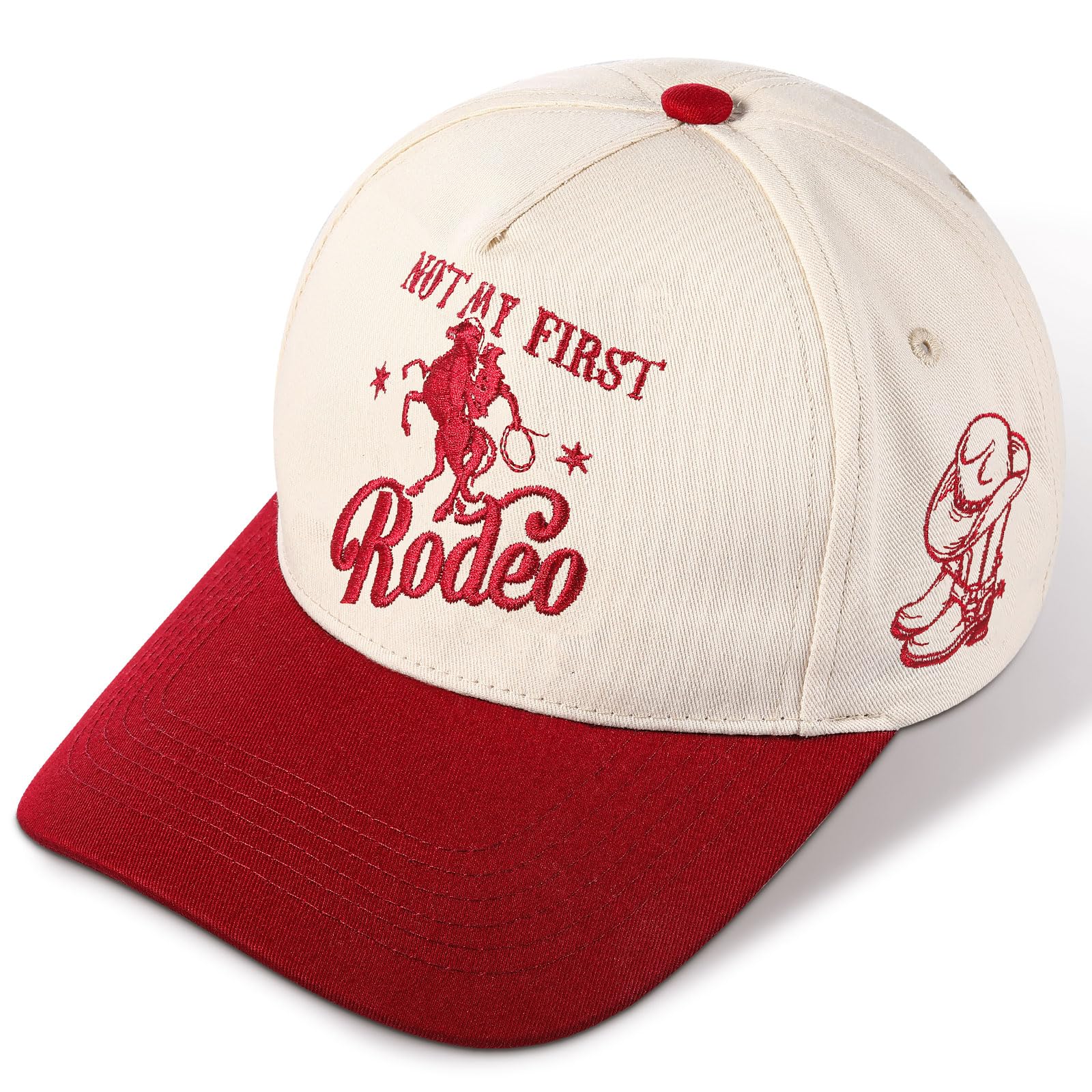 JaGely Two Tone Western Cowboy/Cowgirl Trucker Hat for Women Men Gift Vintage Embroidered Country Baseball Cap