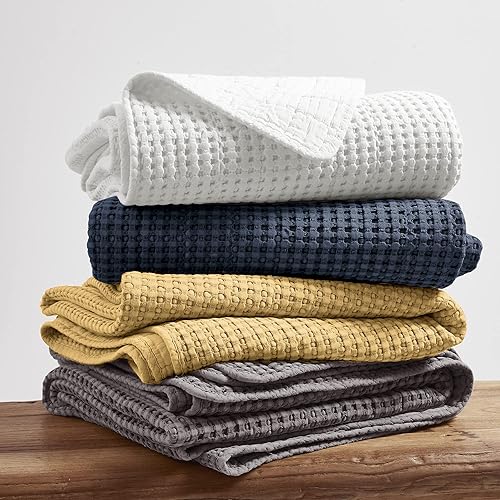 Miniatura 6 de Levtex Home - Mills Waffle - Juego de colcha Queen - Waffle de algodón ocre - Tamaño de la colcha (106 x 106 pulgadas), tamaño de la funda (26 x 20