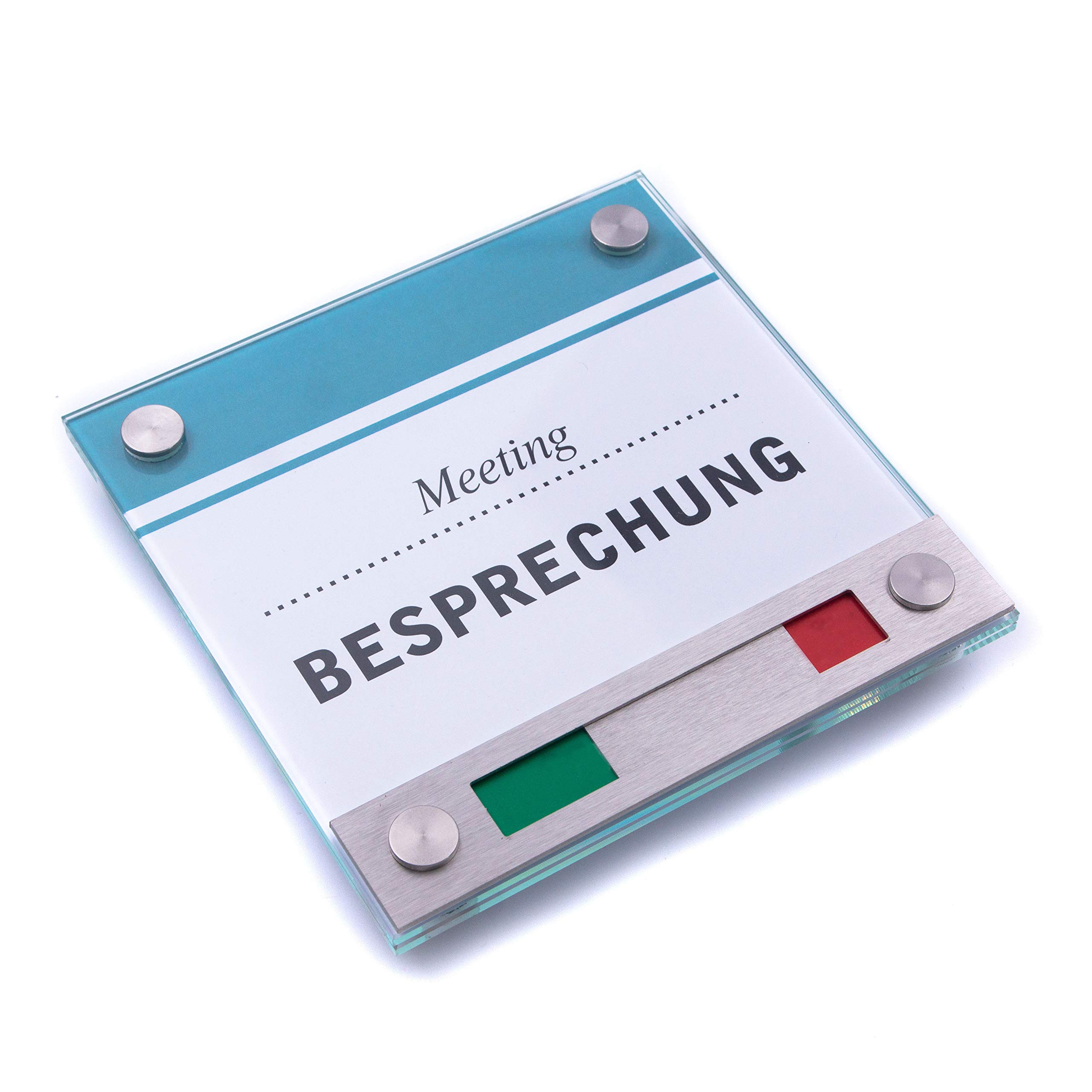 Türschild VITRUM 150/150 mit Rot/Grün-Anzeige