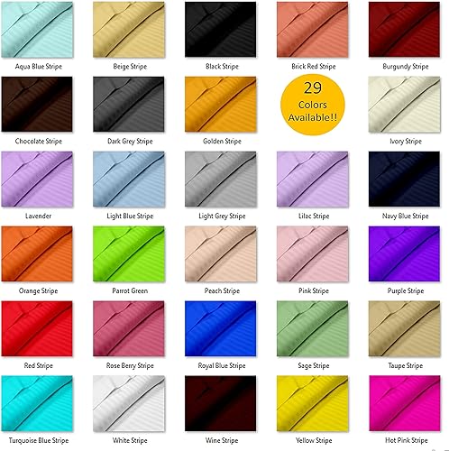 Miniatura 6 de True Luxury - Sábanas individuales de 600 hilos, 100% algodón egipcio, juego de sábanas de 4 piezas, hilos de fibra larga de una sola capa, tejido