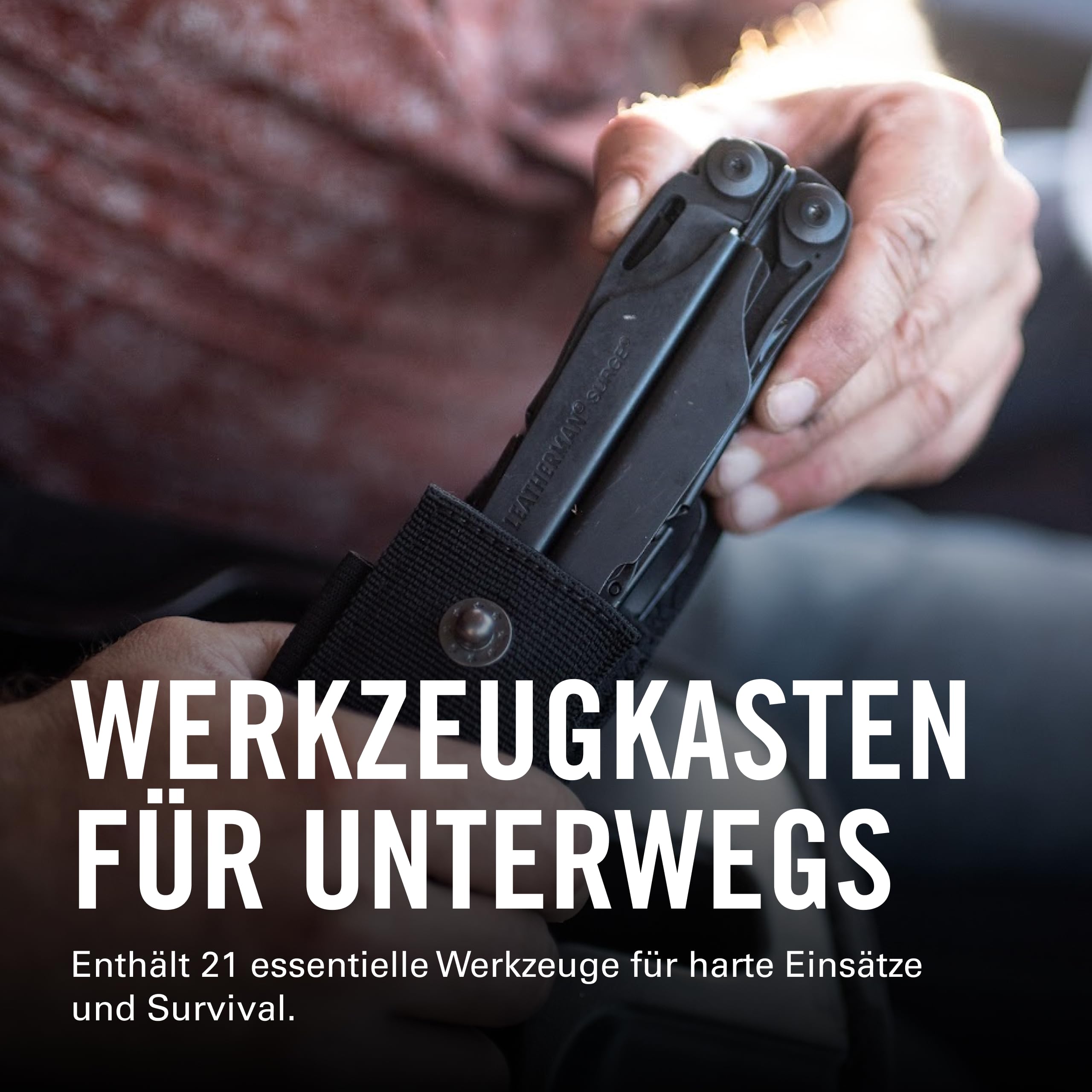 Leatherman Surge Multi-Tool - 21 strapazierfähige Werkzeuge mit Klingen - Schwarz
