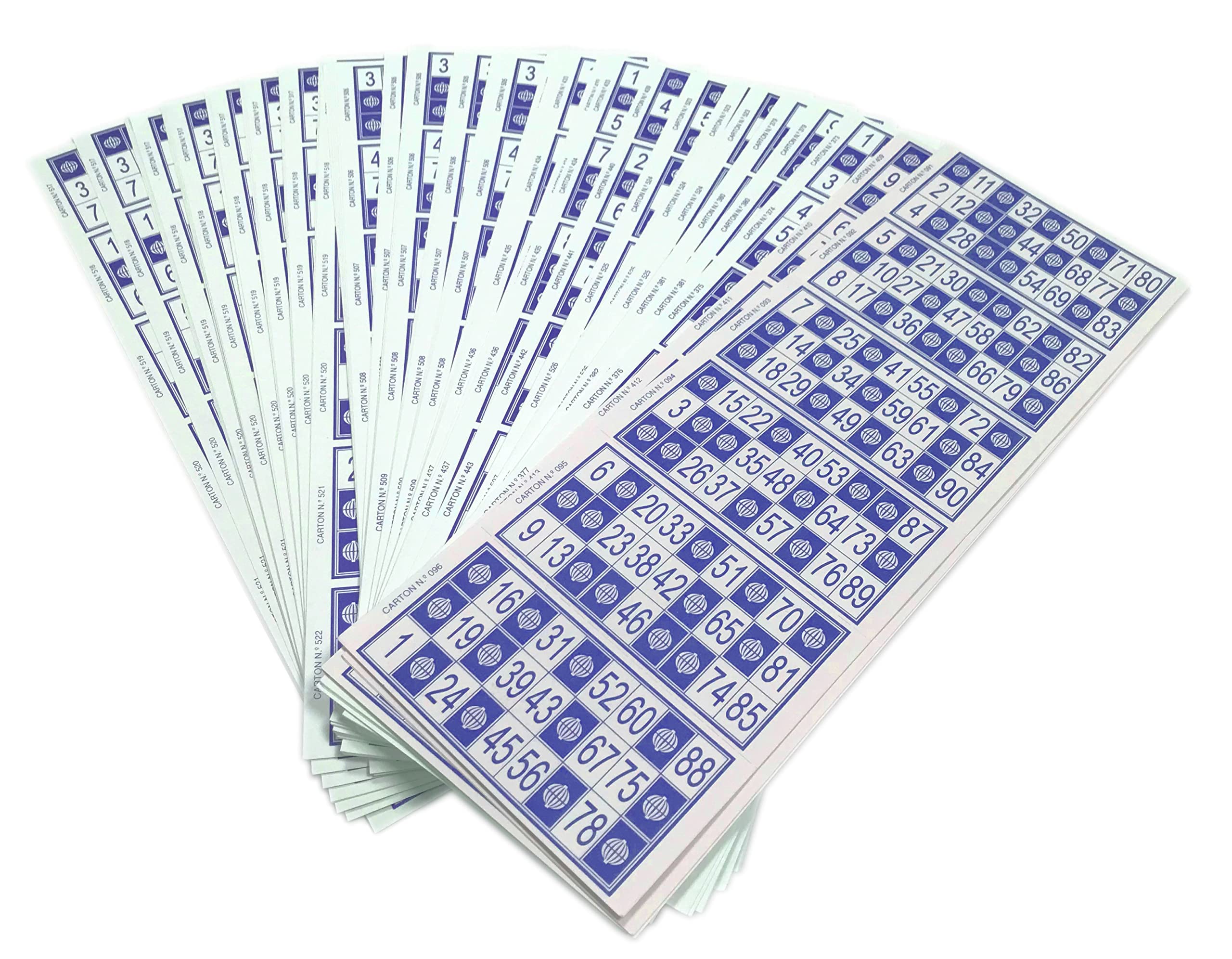 Ogólny 600 Kartonów na Tradycyjne 90 Bingo (Niebieski)