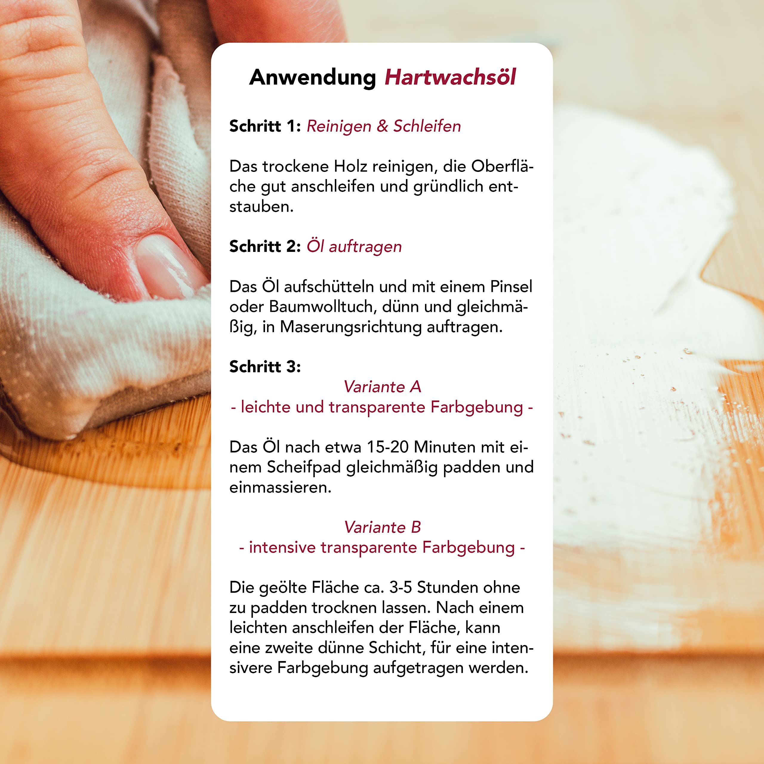 Hartwachsöl Parkettöl farblos seidenglänzend 2,5 L