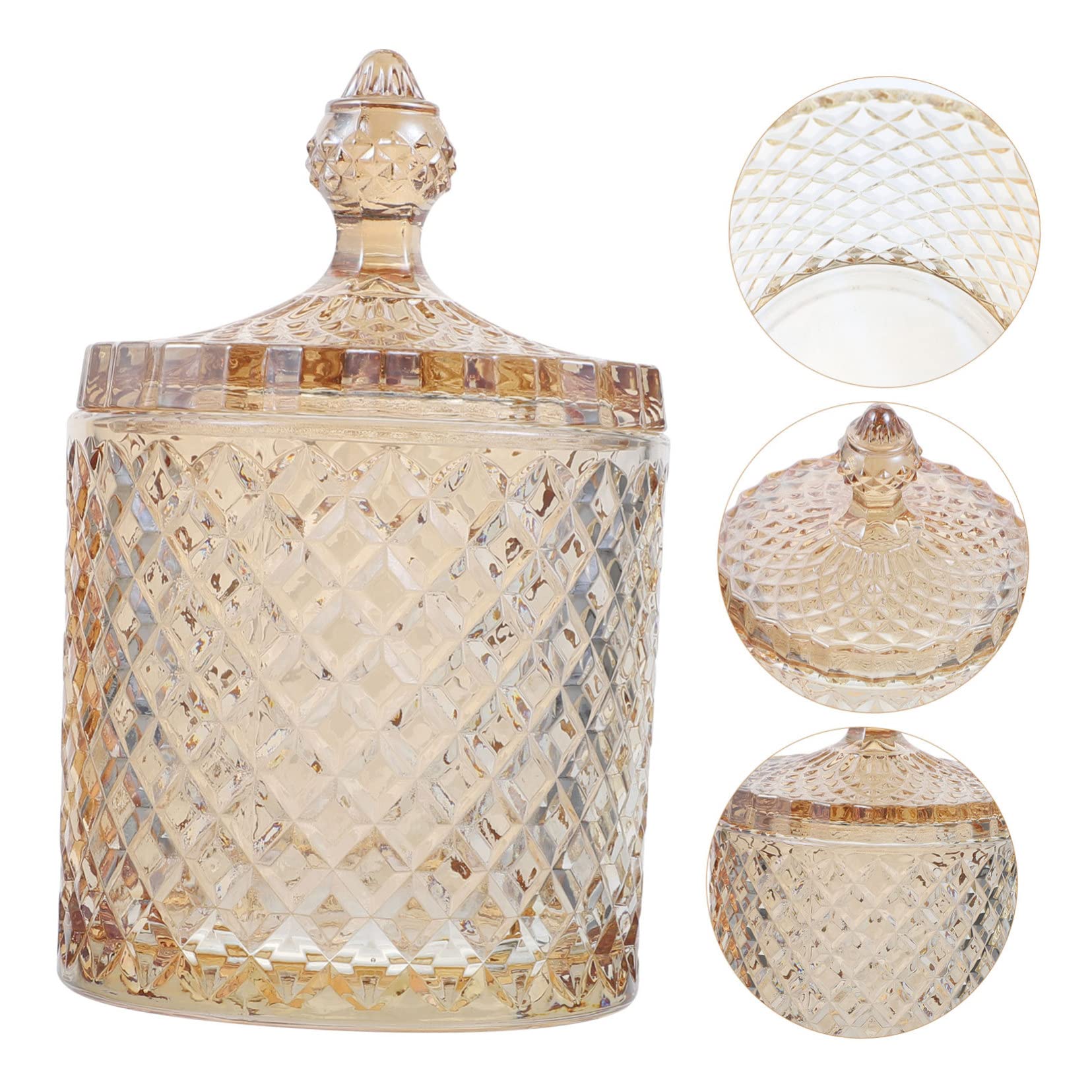 Alipis Boîte de Rangement en Verre à Double Couche avec Couvercle 1pc | Rangement Ménager, pour Noix et Fruits Secs, Design Délicat, Bocal Cuisine Couleur Aléatoire
