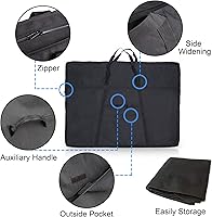 Vista 3 de JJRING Bolsa de Portafolio de Arte Extra Grande de Dacrón Impermeable Liviana, 37'' x 49'' para 36'' x 48'' Estuche Negro de Transporte