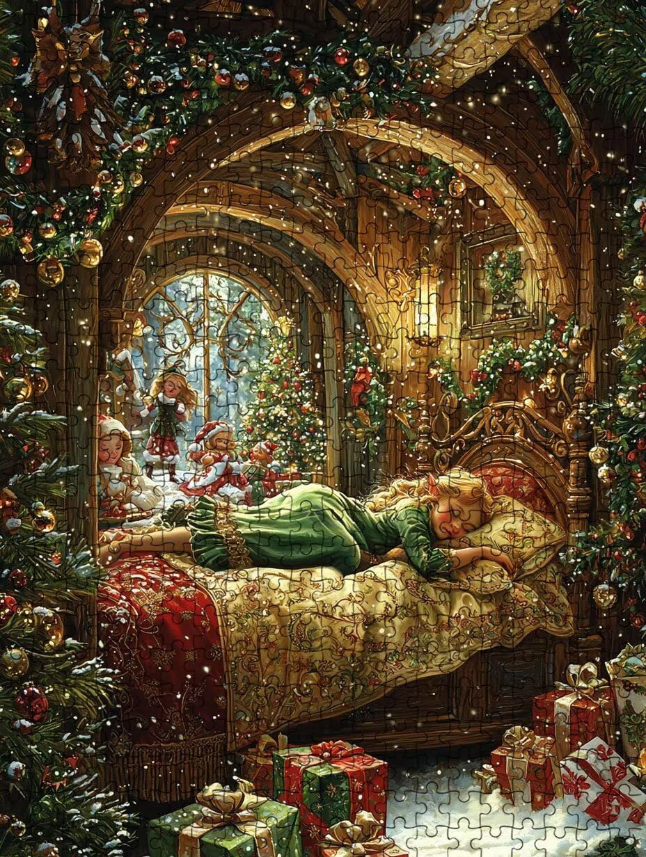 WeihnachtsmäDchen Puzzle 2000 Teile, Klassische Puzzles, Geschicklichkeitsspiel Puzzle für Erwachsene, Puzzlespiele für Die Ganze Familie, Mit Schöner Verpackung, Dekoration Puzzles DX0YL3-829