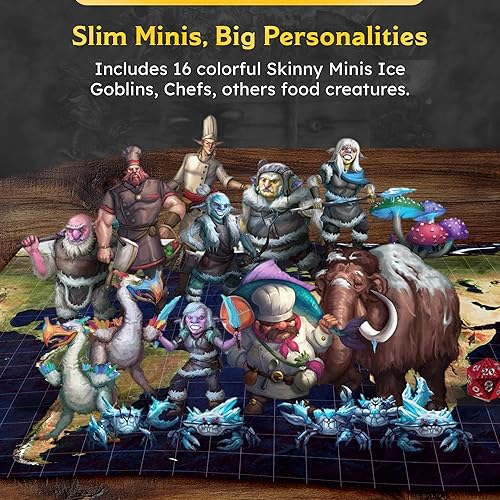 Miniatura 3 de Cooking Quest - Miniaturas 2D, juego de aventuras DND con minifiguras delgadas, minifiguras acrílicas DND, mapa de batalla compatible con D&D y