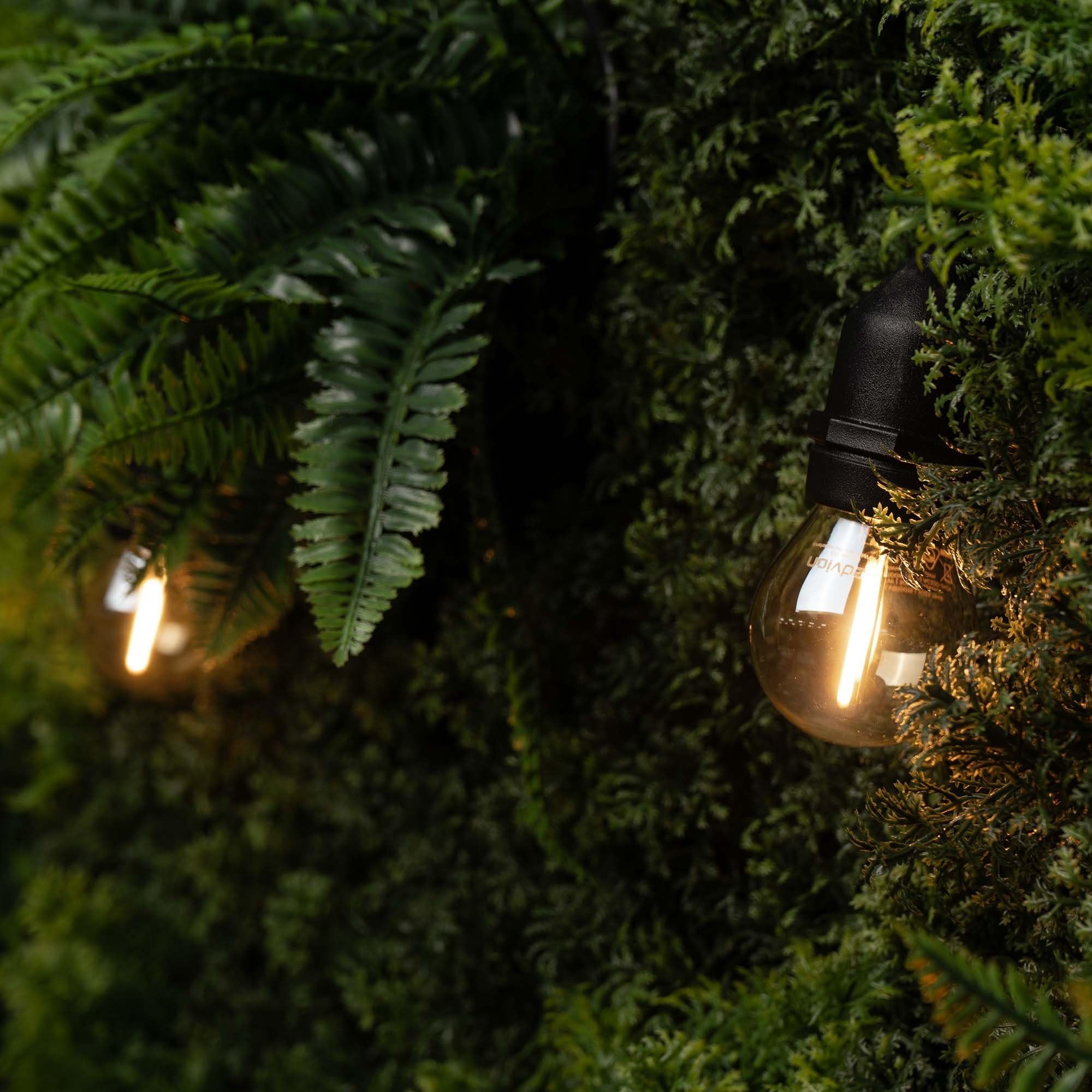 Ledvion - LED Lichterkette Außen, 30M, IP65, 30W, Warm, 220-240V, Gold, Outdoor Lichterkette Strom, Gartenbeleuchtung, Wasserdicht, Verknüpfbar