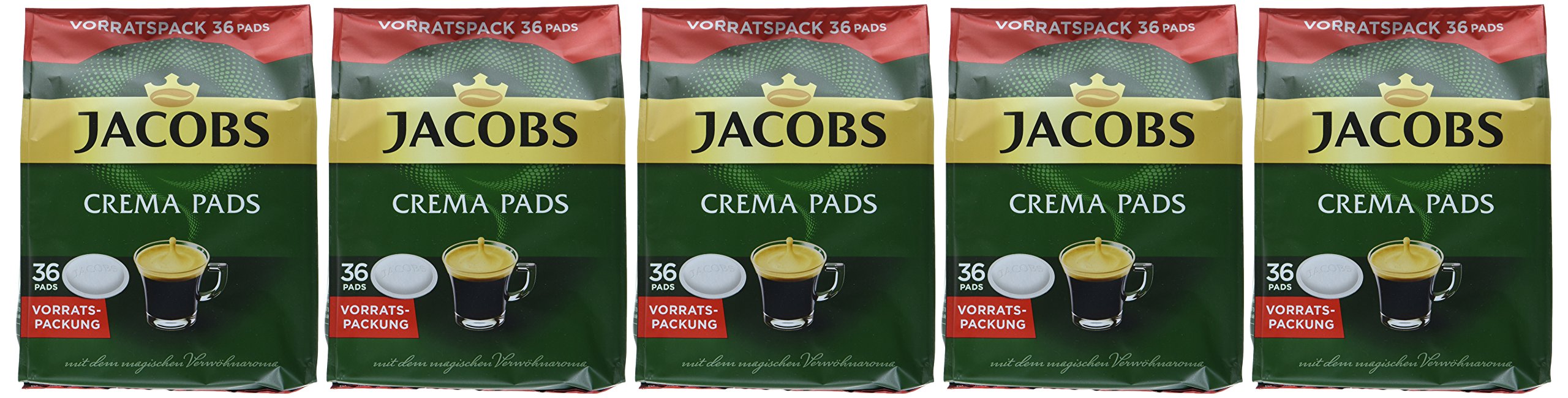 JACOBS Pads Crema Classic Senseo kompatibel Vorteilspack 5x 36 = 180 Kaffeepads