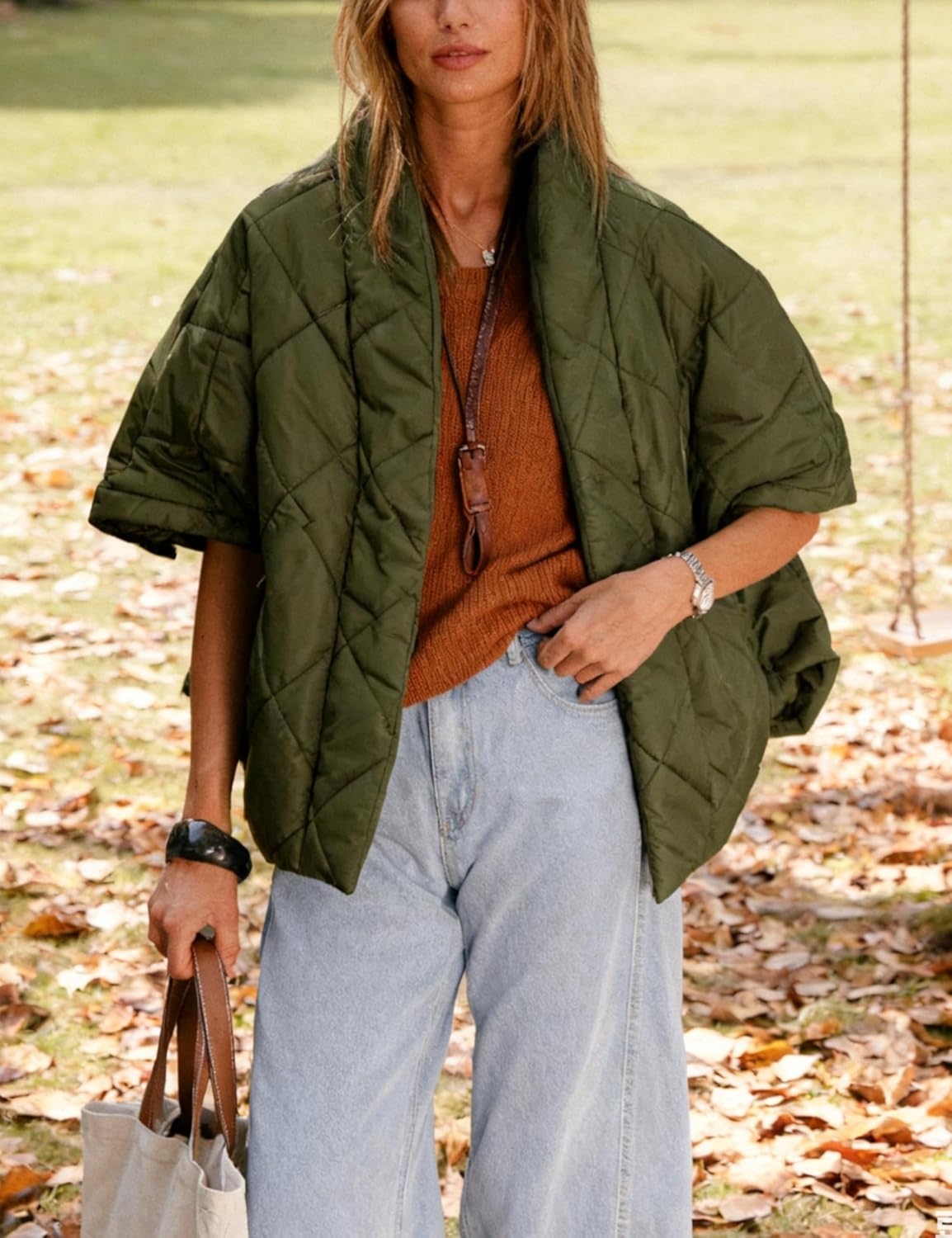 Lianlive Women Puffer Vests Casual Lightweight Oversized Padded Jacket Coat Warm Quilted Vest Outerwear with Pockets - Image 4