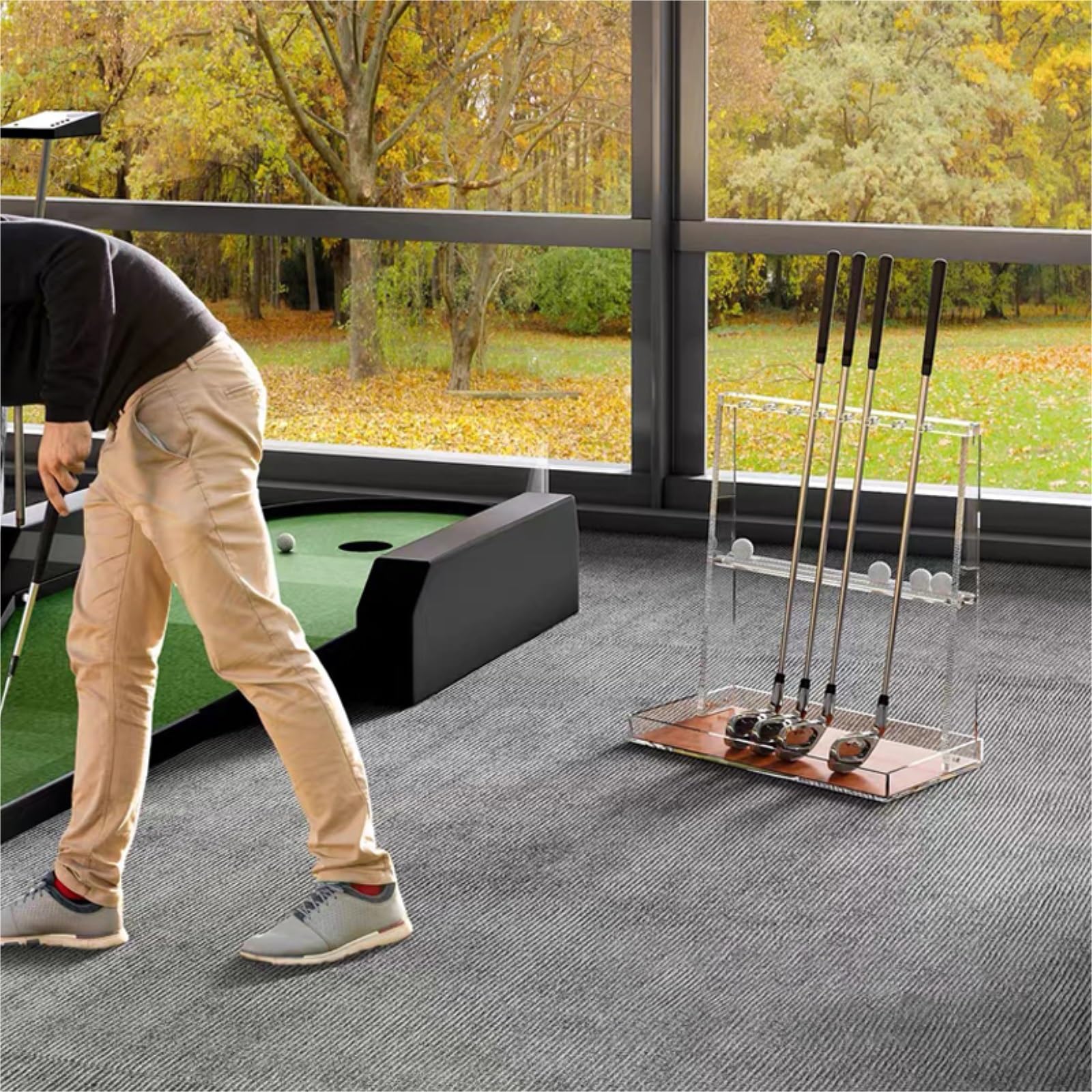 Stojak Przechowywania Akrylowy Stojak Na Kije Golfowe, 7 Otworów, Organizer, Pionowy Do Przechowywania Kij Golfowy