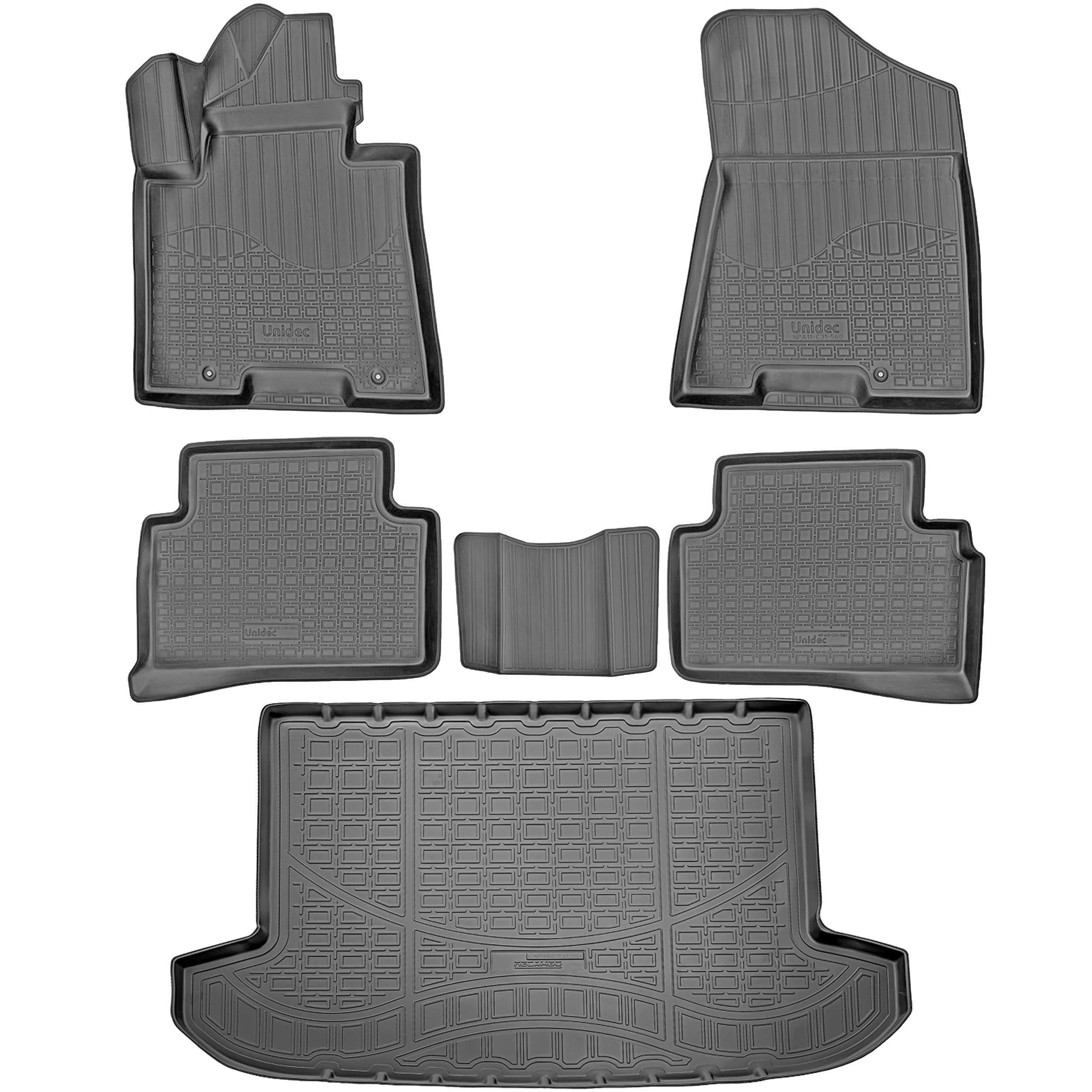 Recambo Juego de alfombrillas de goma y bandeja para maletero para Hyundai Tucson III, tipo TL | a partir de 2015 > Alfombrillas de coche 100% a medida y alfombrilla para maletero de TPE