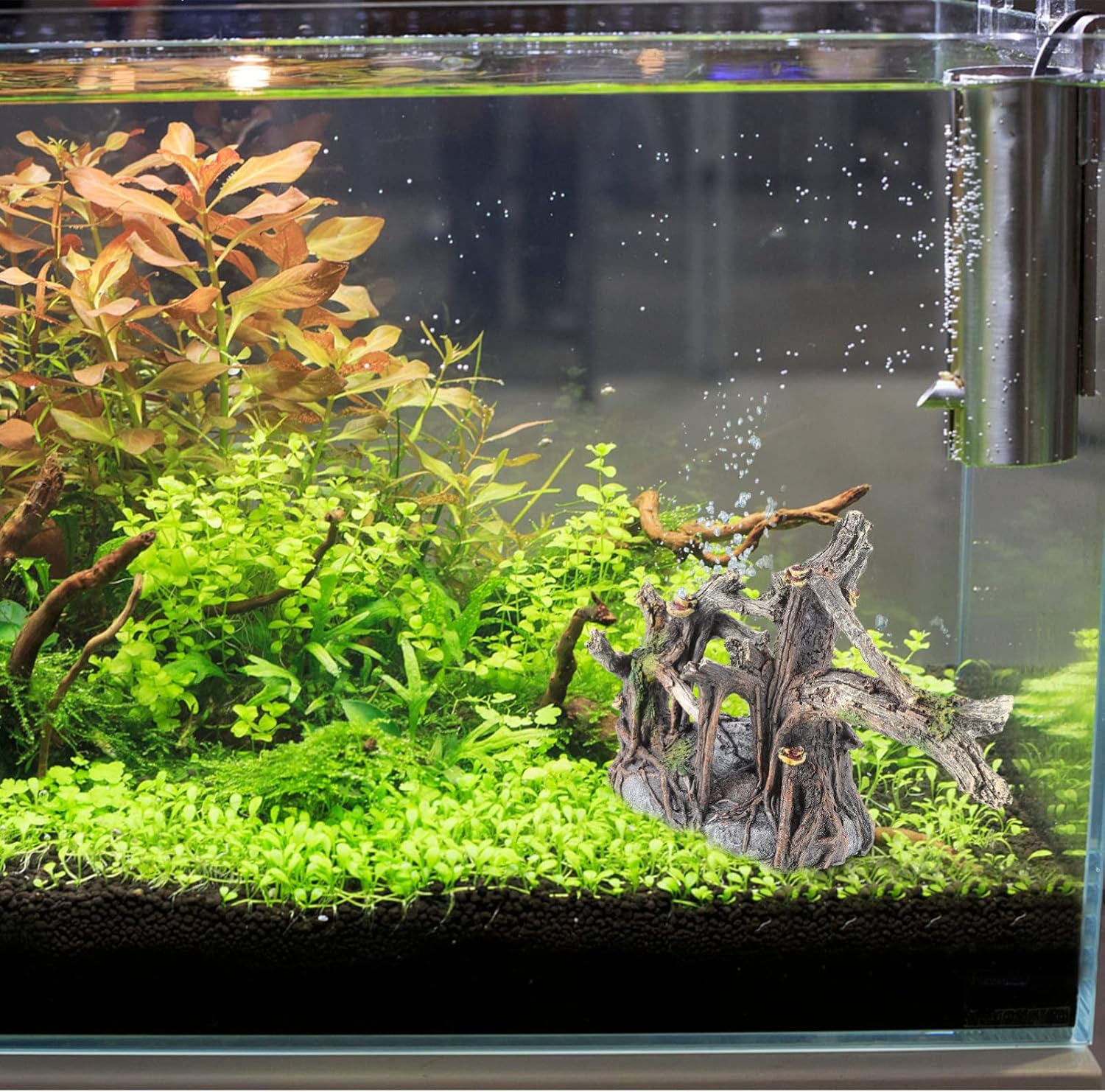 Mipcase 1pc Artificial Shrub Resin Craft Ornament for Aquarium Decoration Lifelike Fish Tank Hideout Realistic Aquarium Decor for Fish and Shrimp for Aquascaping and Thematic Displays