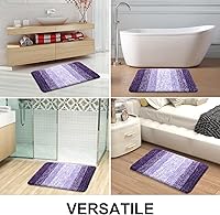 Vista 304 de OLANLY Juego de 2 alfombras de baño de 2 piezas, alfombras de baño de microfibra suave y absorbente y alfombra de inodoro con contorno