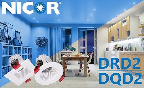 Miniatura 12 de NICOR Lighting DQD211202KWHBF - Focos empotrados LED, color blanco
