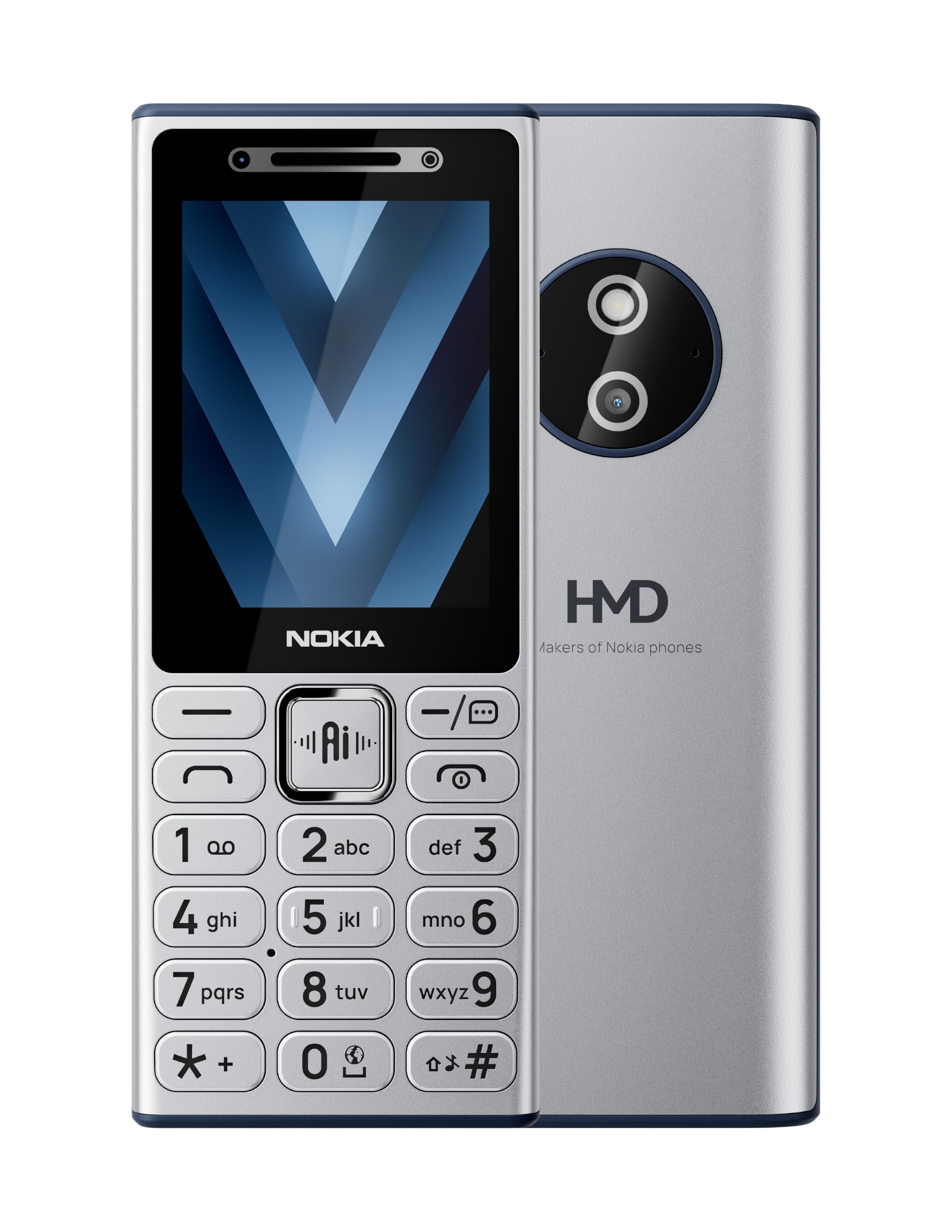 Nokia 210 4G DS Keypad Mobile Phone | Video Calling & Chatting via Xpress Chat Compatible with Smartphones | Dedicated AI Button | Long Lasting Battery| Cloud Phone Apps | 1‑Year Replacement | Silver-picture-47