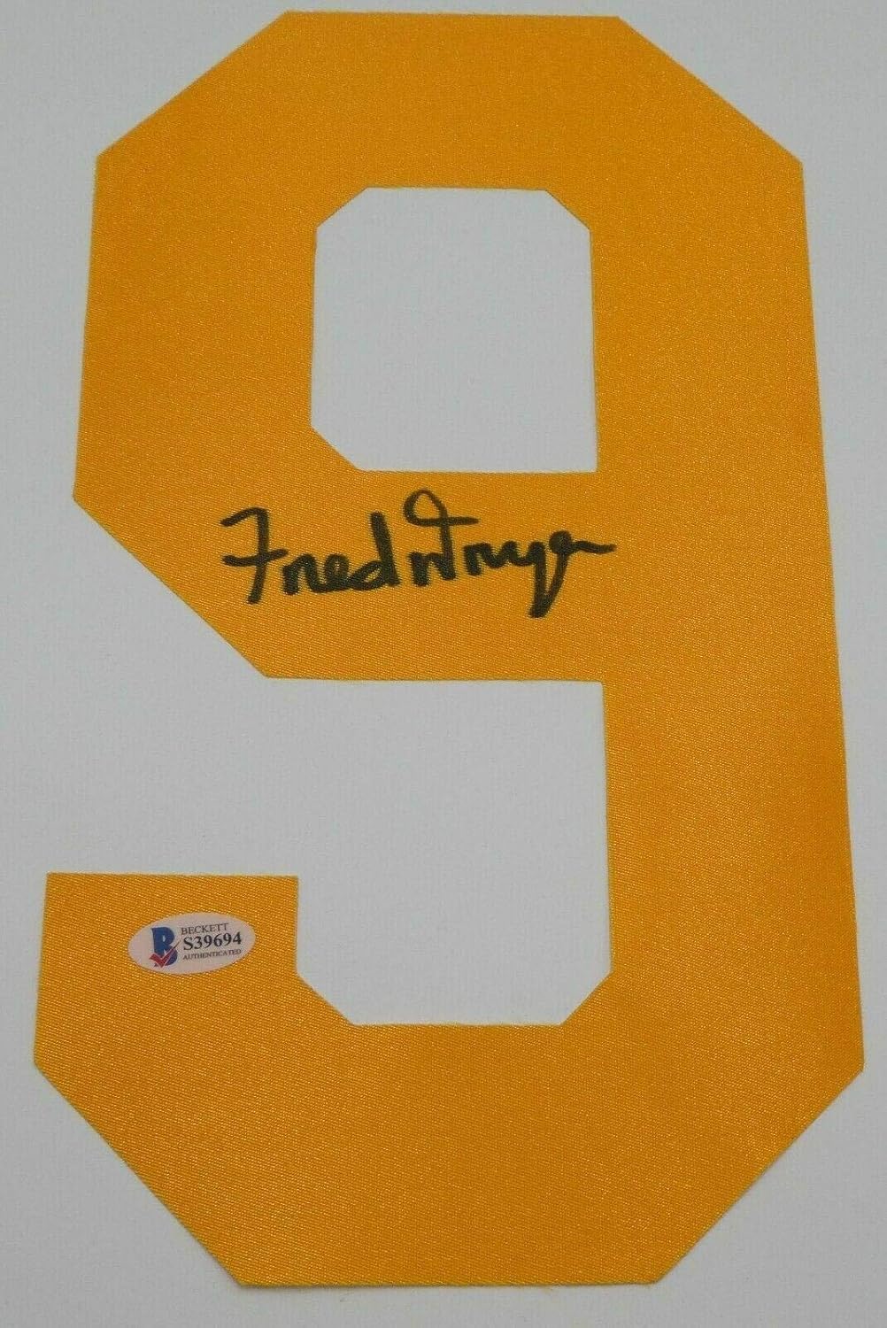 Fred Dryer Signed 12" Rams Football Jersey Number 9 BAS Beckett COA