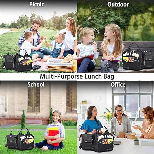 Miniatura 6 de TuErCao Lonchera pequeña con aislamiento ligero para mujer, hielera suave portátil para picnic, viajes, viajes por carretera, loncheras para mujer,