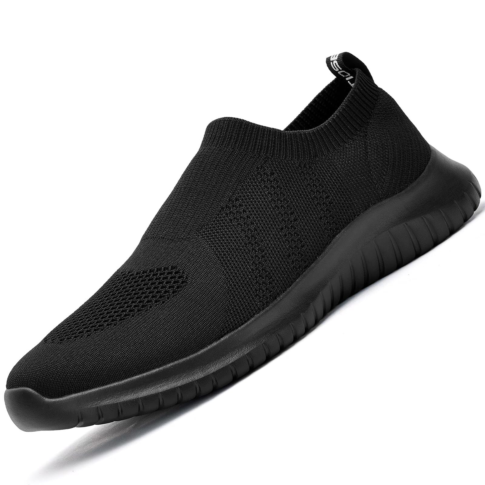 konhill Men's Athletic Walking Shoes - Lightweight Casual Knit Slip on Sneakers