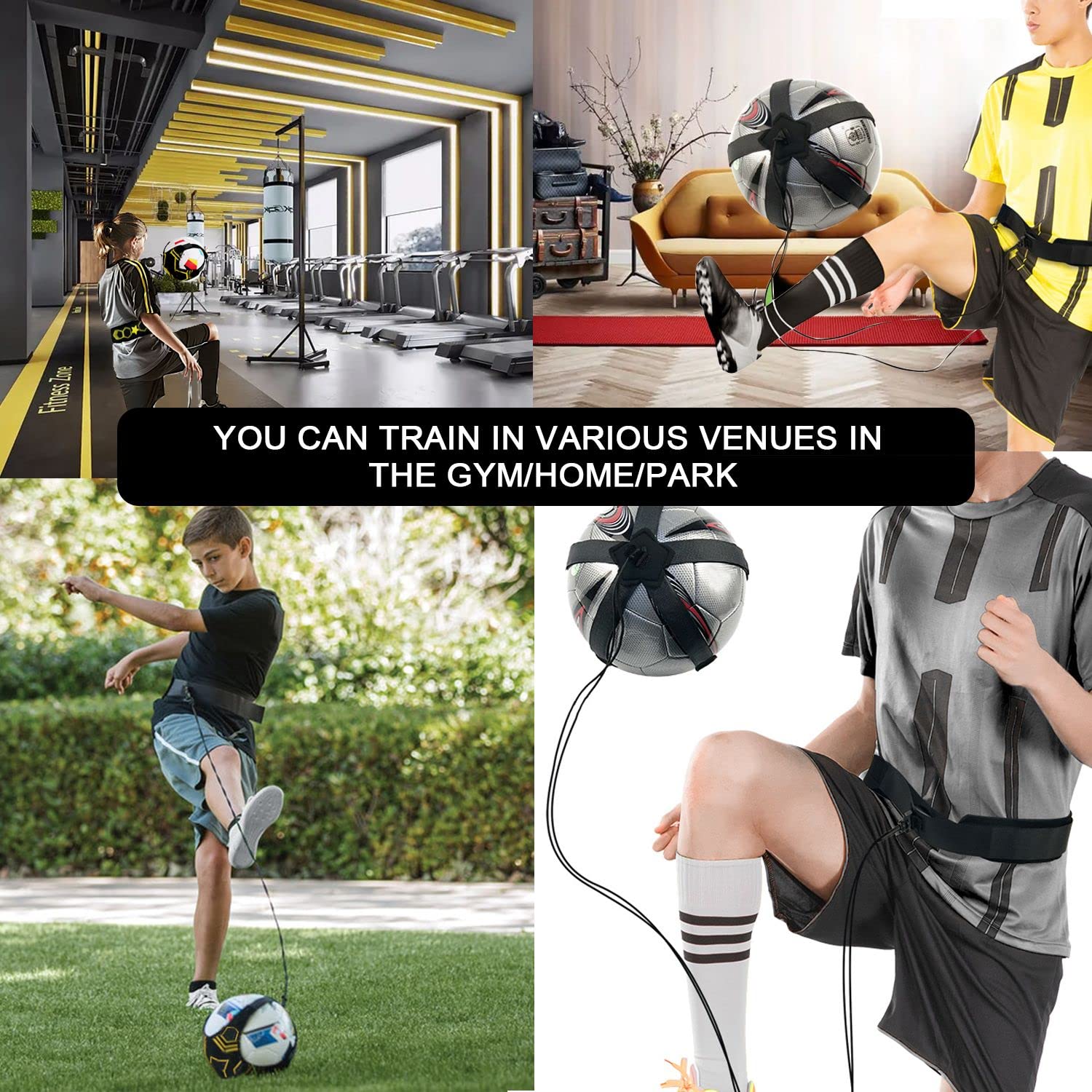 Buchklassiker Cintura Regolabile per Allenamento da Calcio, pallavolo, Rugby, Allenamento da solista, per Controllo delle abilità in Vita, per Bambini e Adulti, per Allenamento Calcio (Il Nuovo