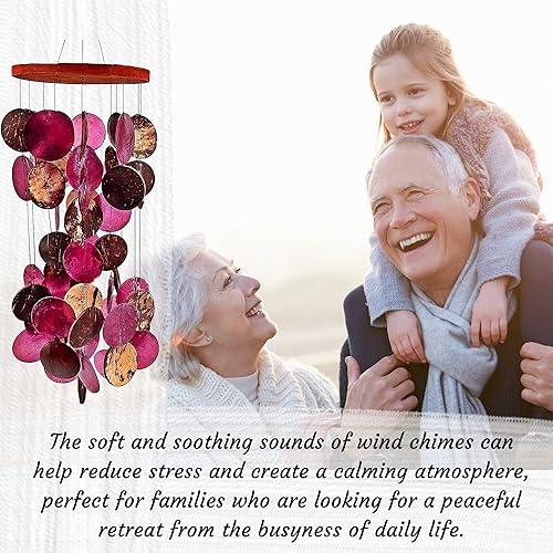 Miniatura 7 de Bellaa Campanillas de viento para exteriores, carillones de vidrio marino de 27 pulgadas, campanillas de viento para exteriores, hogar, jardín,