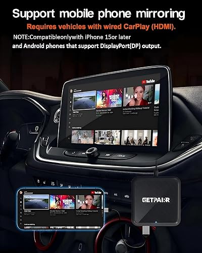 Miniatura 6 de 4 en 1 Carplay inalámbricoAndroid Auto y Car TV Mate Max Convertir con cable a CarPlay inalámbricoAndroid Auto o HDMI para Fire TV Stick Screen