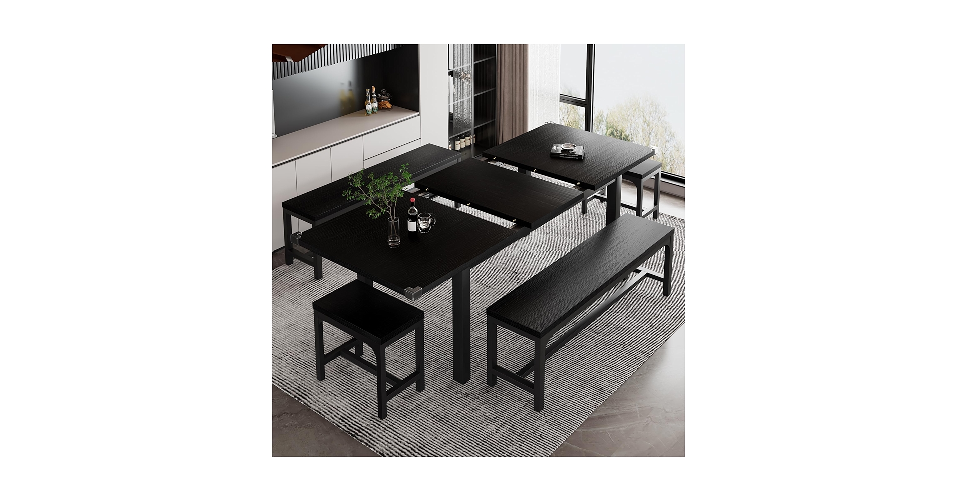 Amazon.com - iPormis 5-Piece Dining Table Set for 4-8 People