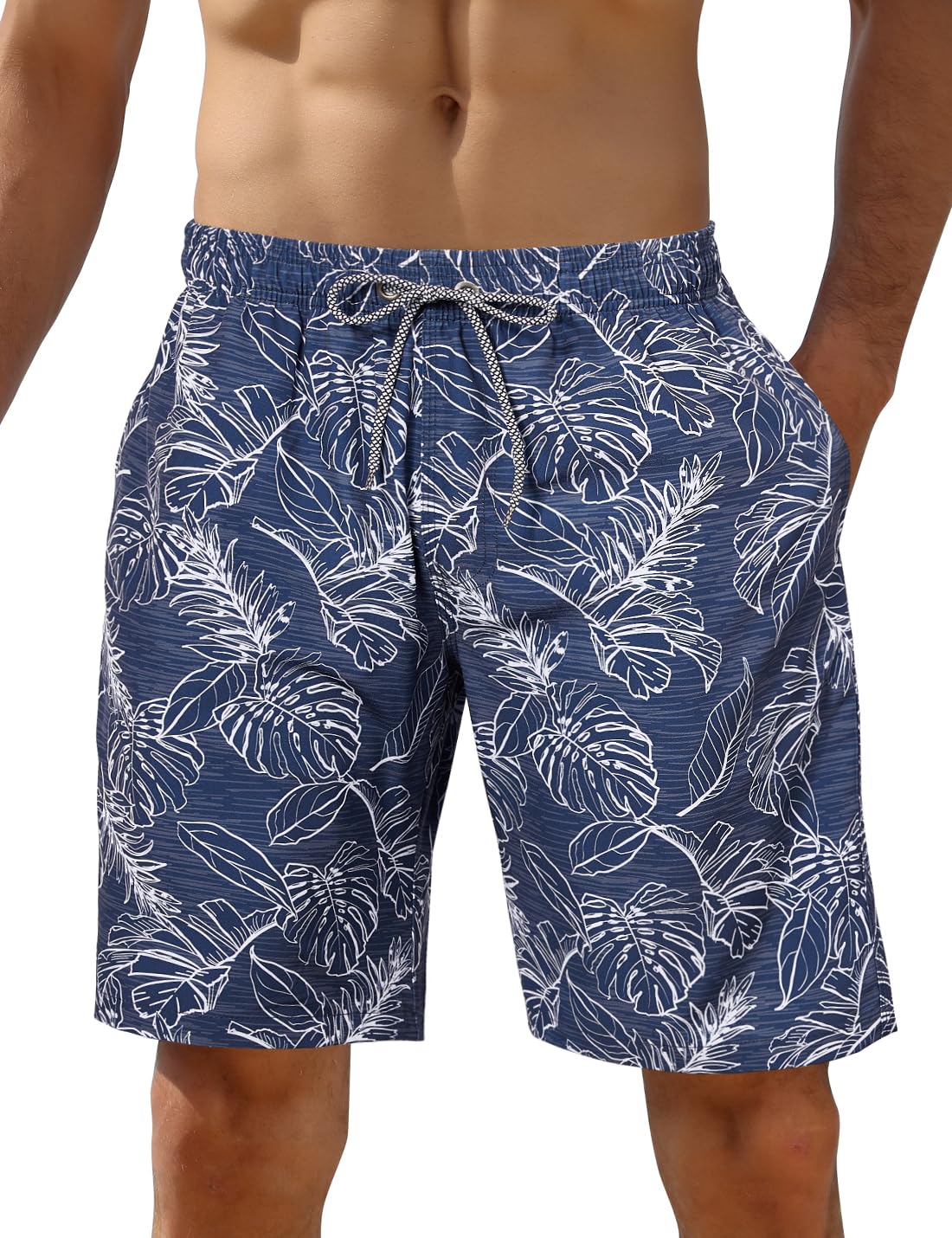 iCKER Herren Shorts Badehose Badeshorts Strand Shorts Beach Shorts Board Shorts Schnelltrocknend für Sommer